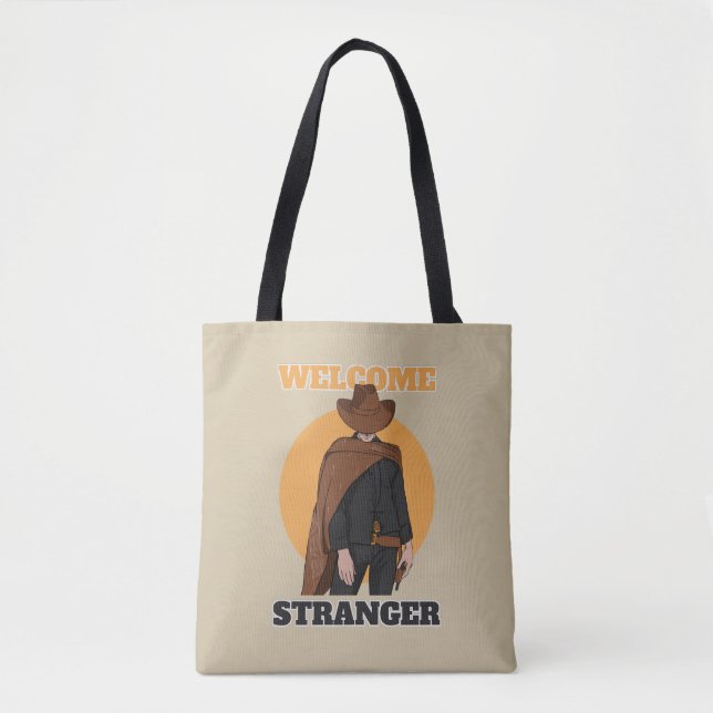 Tote Bag Bienvenue étranger - Cowboy (Devant)