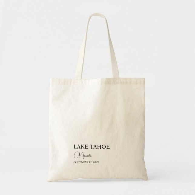 Tote Bag Bienvenue personnalisée pour mariage (Devant)