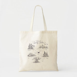 Tote Bag Bienvenue sur la carte Halloween de Spooky Hollow