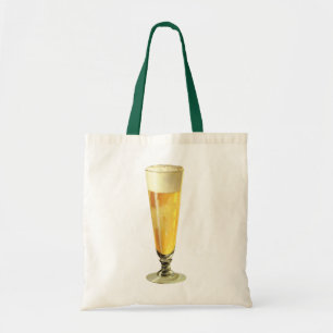Tote Bag Bière blonde vintage haute pression à la pression,