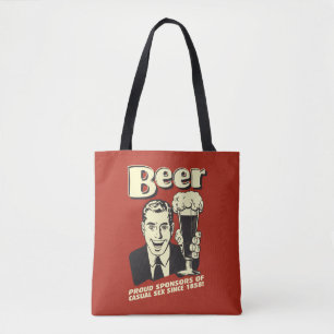 Tote Bag Bière : Fiers Sponsors Sexe Décontracté