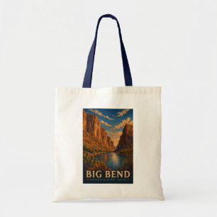 Tote Bag Big Bend National Park Texas Gravure sur bois mode