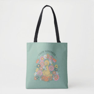 Tote Bag Big Bird Grow Kindness Floral Graphic
