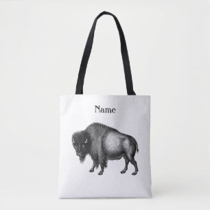 Tote Bag Big Bison Buffalo Thunder-Cove