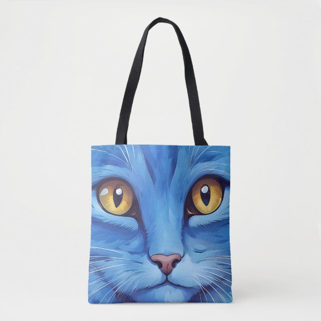Tote Bag Big Blue Cat (Devant)
