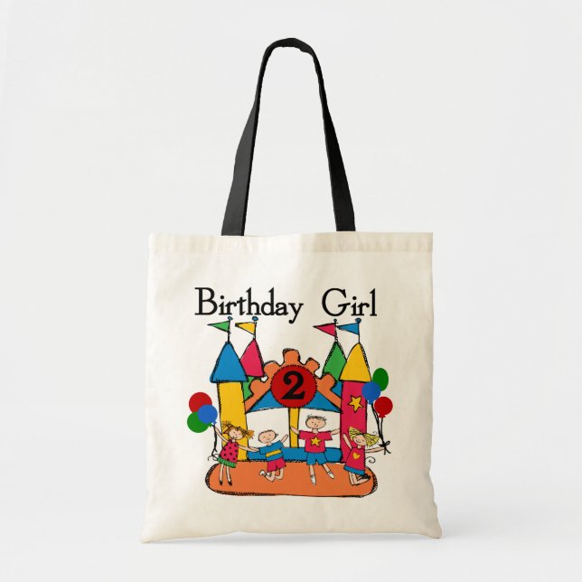 Tote Bag Big Bounce Girl 2nd Birthday Tshirts et cadeaux (Devant)