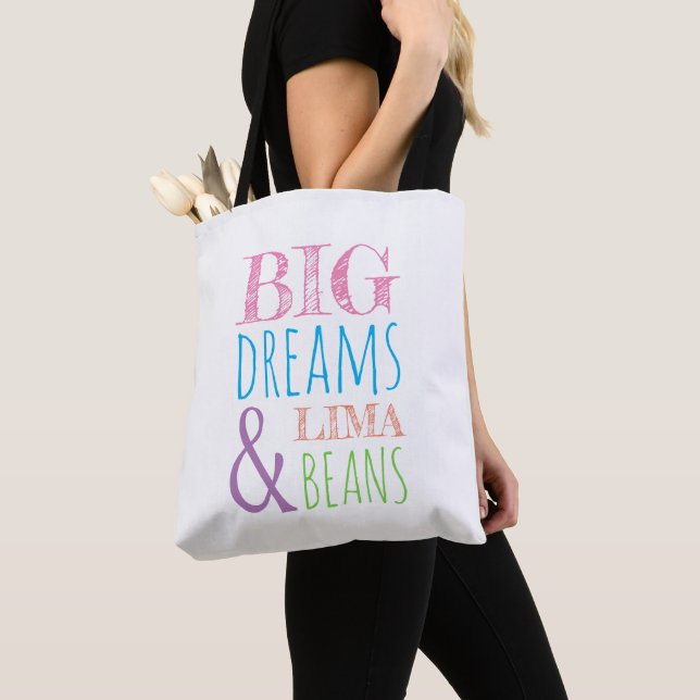 Tote Bag Big Dreams et Lima Beans Butterfly Fourre-tout (De près)