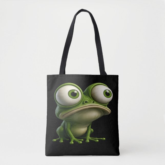Tote Bag Big-Eyed Cartoon Frog (Devant)
