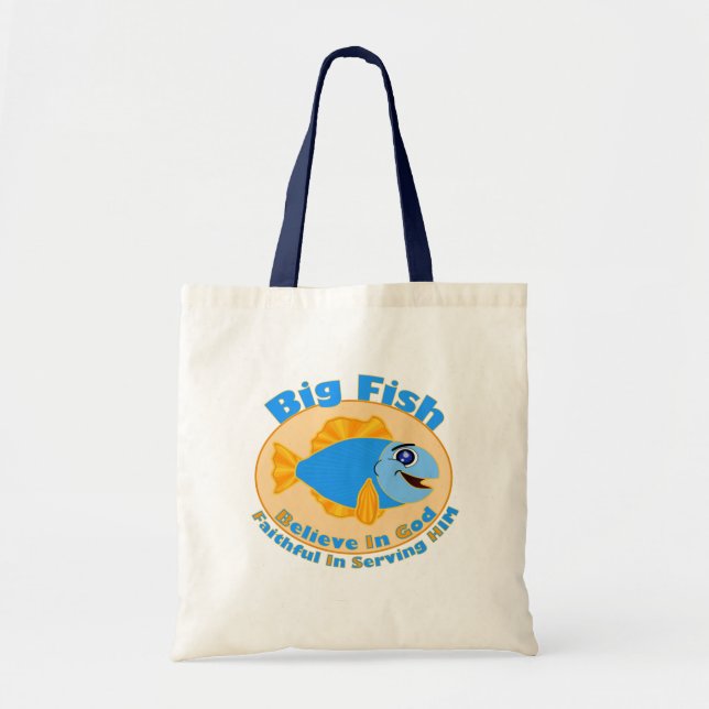 Tote Bag Big Fish Croyez en Dieu (Devant)