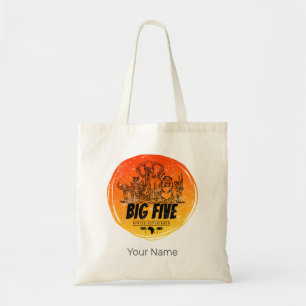 Tote Bag Big Five of Africa Safari Eléphant Vintage, Lion