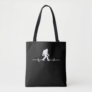Tote Bag Bigfoot Heartbeat Humour Funny Sasquatch Fan