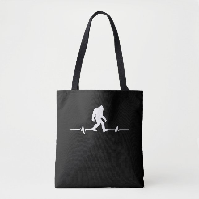Tote Bag Bigfoot Heartbeat Humour Funny Sasquatch Fan (Devant)