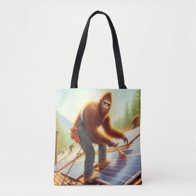 Tote Bag Bigfoot Installation de panneaux solaires (Devant)