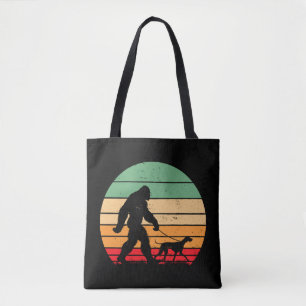 Tote Bag Bigfoot Marchant Chien Pointer Allemand à Poil Cou