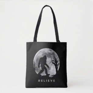 Tote Bag Bigfoot Night Full Moon Je crois en Sasquatch