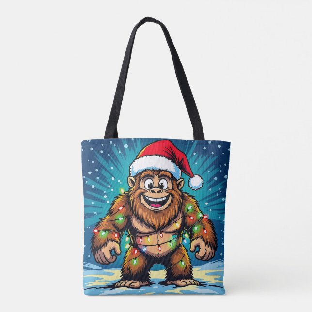 Tote Bag Bigfoot Noël drôle   (Dos)