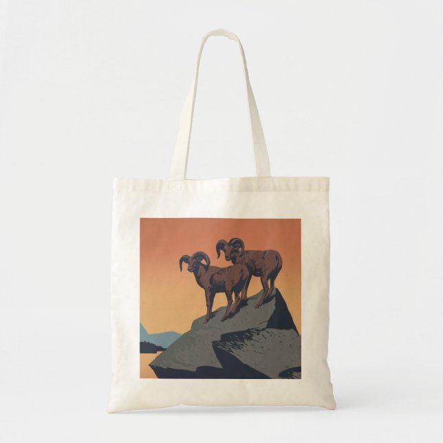 Tote Bag Bighorn Sheep American West Wildlife (Devant)