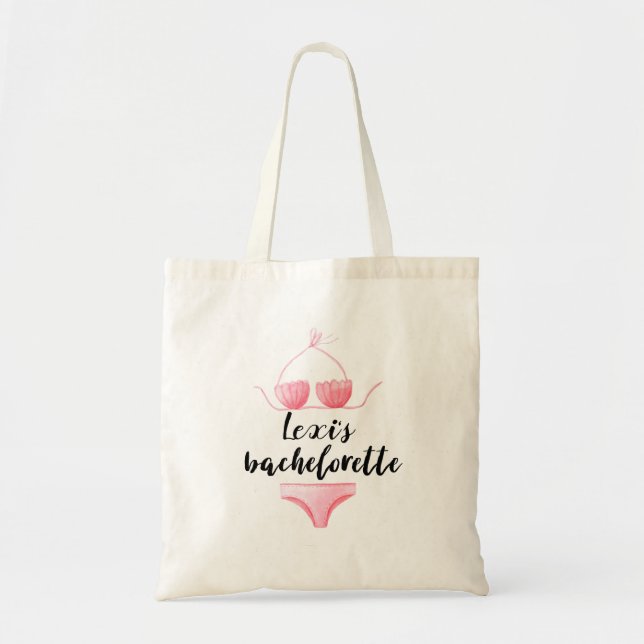 Tote Bag Bikini Bachelorette personnalisé (Devant)