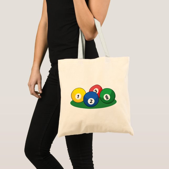 Tote Bag Billard Billard Ballons de billard (Devant (produit))