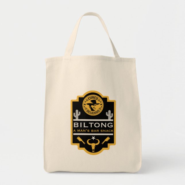 Tote Bag Biltong And Beer (Devant)