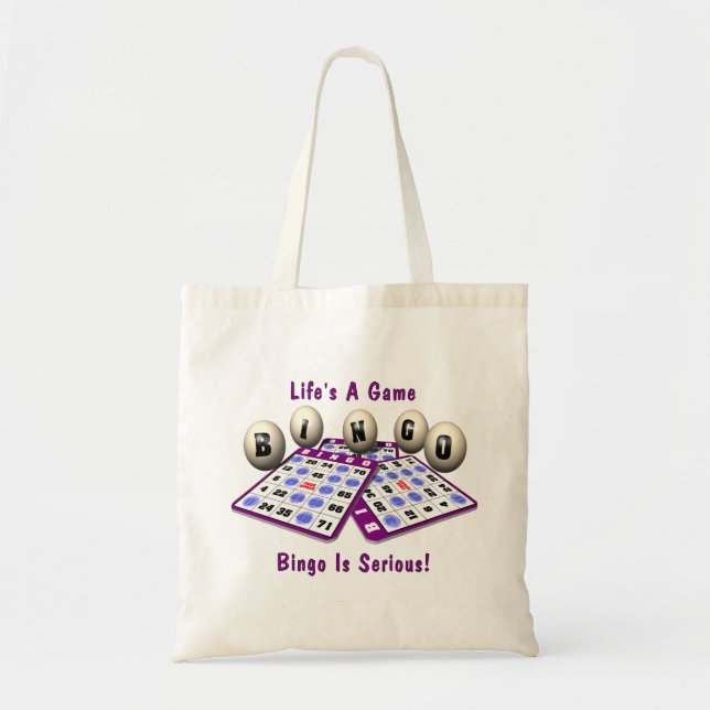 Tote Bag Bingo-test : La vie est un jeu (Devant)