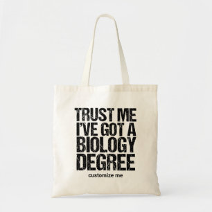 Tote Bag Biologie amusante Grand Diplôme sur mesure