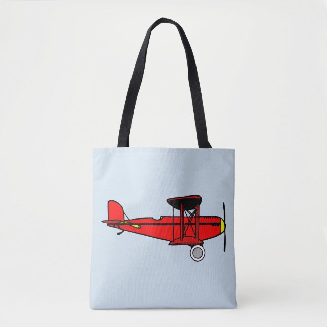Tote Bag Biplane rouge (Devant)