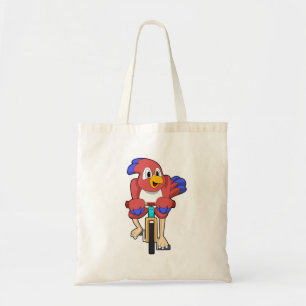 Tote Bag Bird with bicycle