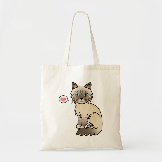 Tote Bag Birman et Ragdoll à point chocolat tabby (Devant)
