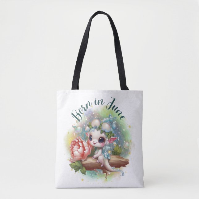 Tote Bag Birthstone June Pearl Dragon Fourre-tout (Devant)