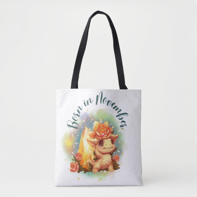 Tote Bag Birthstone novembre Topaz Dragon Fourre-tout (Devant)