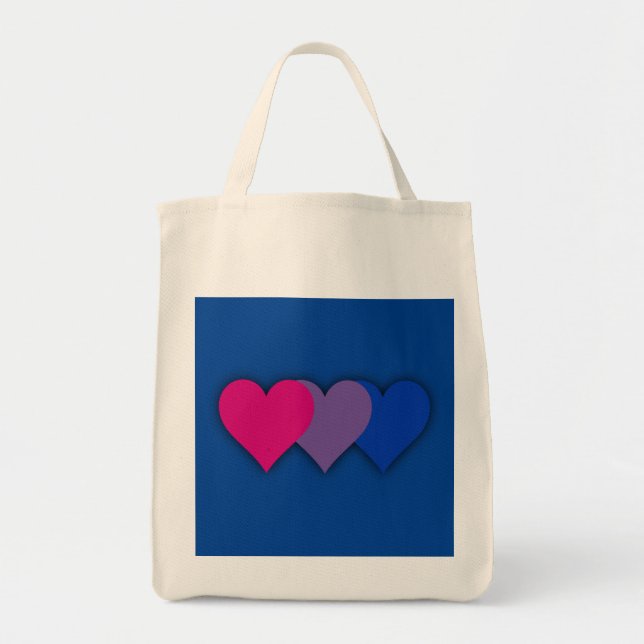 Tote Bag Bisexualité drapeau (Devant)
