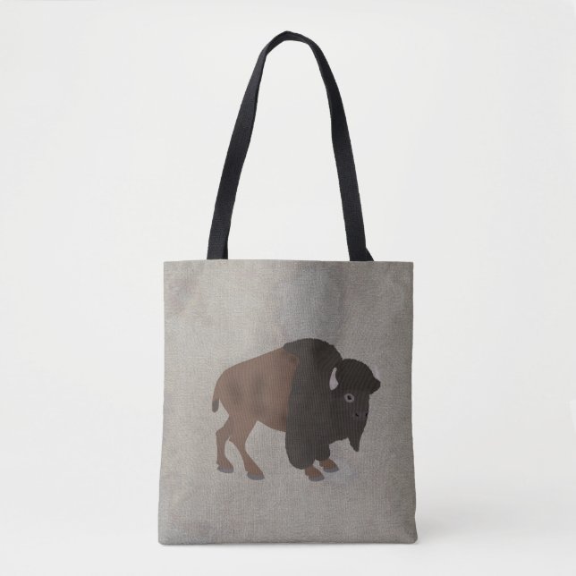 Tote Bag Bison Allover Fourre-tout (Devant)