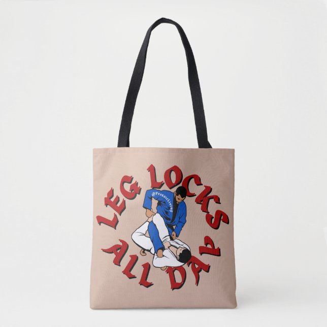 Tote Bag BJJ Serrures De Jambe Toute La Journée (Devant)