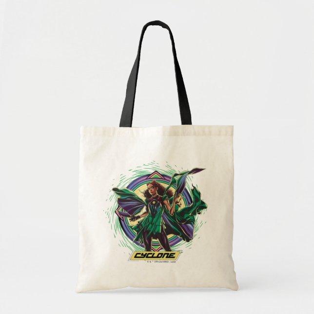 Tote Bag Black Adam | Graphique de caractères de cyclone (Devant)
