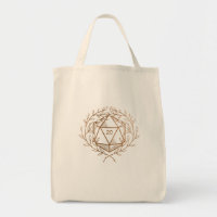 Black and Gold Laurels D20 Dice