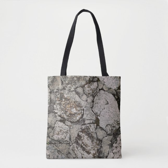 Tote Bag Black and gray stone fragment (Devant)