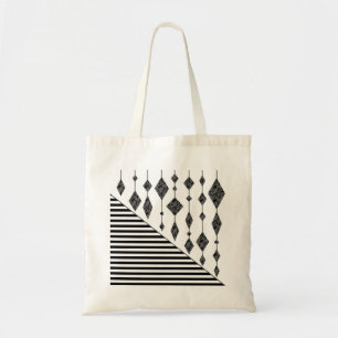 Tote Bag Black and white, abstract, geometric, simple, scan