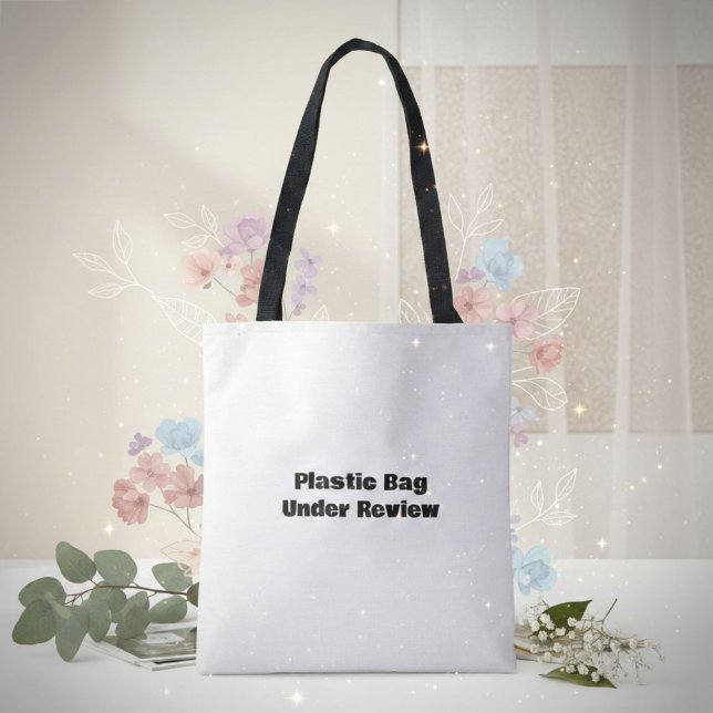 Tote Bag Black and White Humorous  funny quote typography  (Créateur téléchargé)