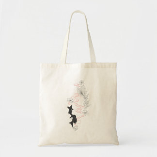 Tote Bag Black and White koi fish