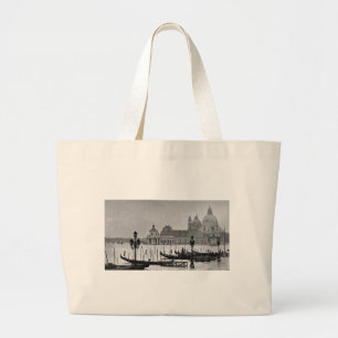 Tote Bag Black Blanc Grand Canal Venise Italie Voyage