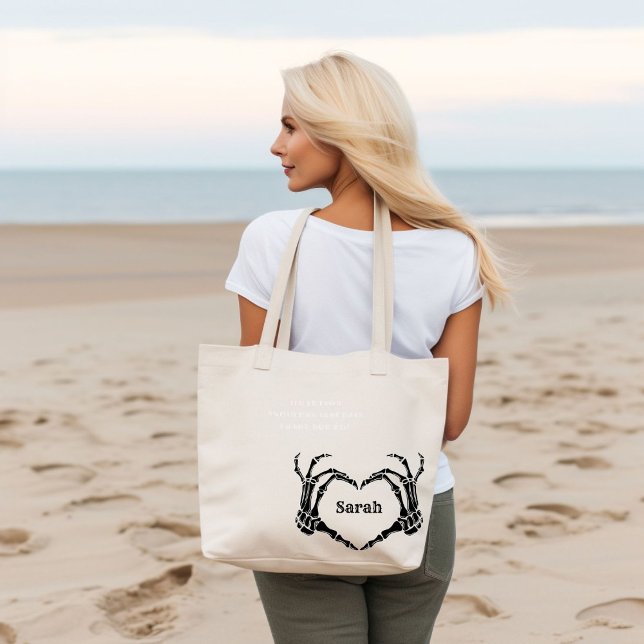 Tote Bag Black Bow Gothique Fourre-tout Bachelorette Brides (Créateur téléchargé)