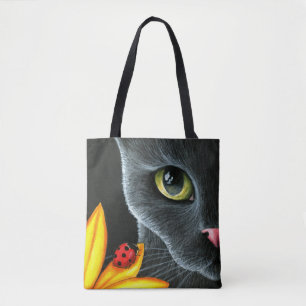 Tote Bag Black Cat 510 coccinelle jaune