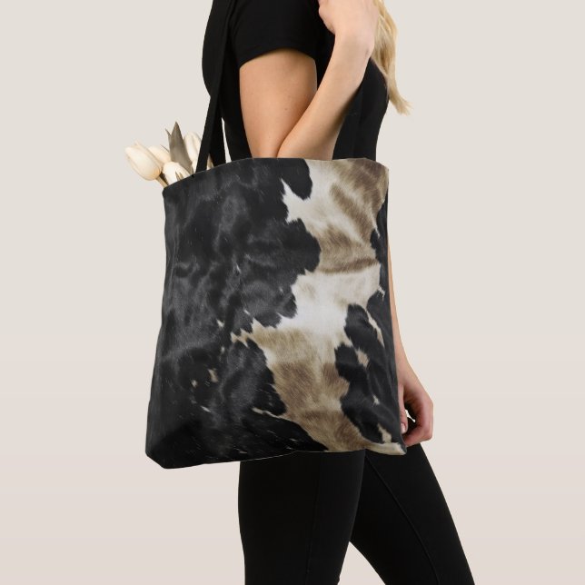 Tote Bag Black Champagne Gold Cowboy Cowgirl Cowhie (De près)