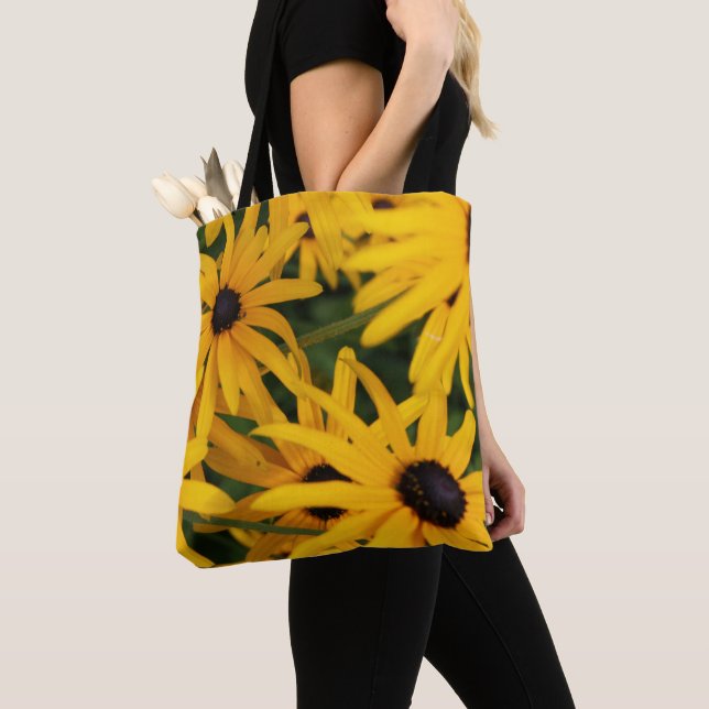 Tote Bag Black Eyed Susan Bright Jaune (De près)
