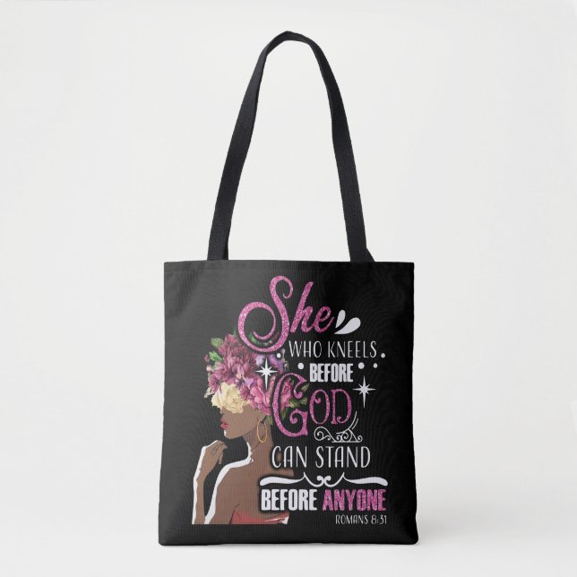 Tote Bag Black Girl Magic Afro Femmes (Devant)