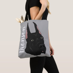 Tote Bag Black Great Dane