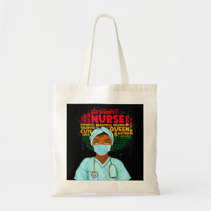 Tote Bag Black History Nurse African American Pride Afro Wo