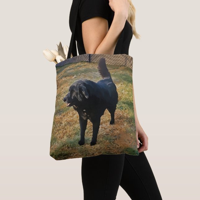 Tote Bag Black Lab À L'Automne Sun Fourre-tout (De près)