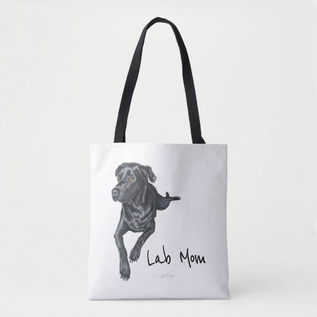 Tote Bag Black Lab Dog Fourre-tout Handbag Lab Maman (Devant)